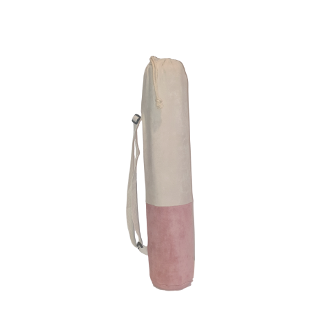 Posey Yoga | Dreamy Vegan Yoga Mats | Eco-Friendly Yoga Mats  | Our peace yoga bag comes in cream with either teal or pink accents. It's soft, velvety and keeps your mat protected while you travel between classes (or beaches, or forests). | Peace Yoga Bag